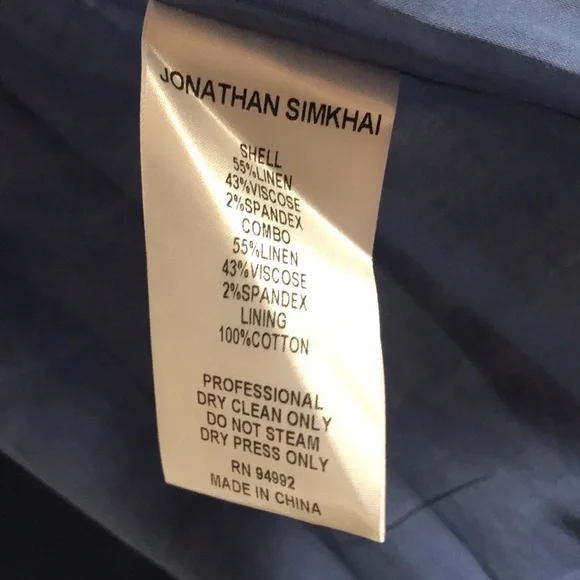 Jonathan Simkhai | Ava Floral Wrap Linen Blend Gown in Pacific Print Size 2 - Picture 8 of 12